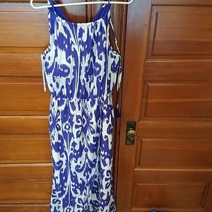 Beautiful blue and white ikat Athleta dress